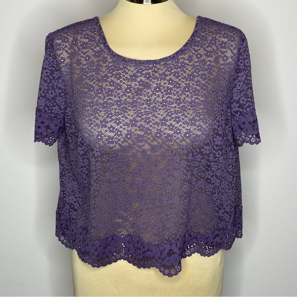 Victoria’s Secret Purple Lace Scoop Back Top